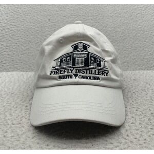 Firefly Distillery Baseball Hat Mens Hook Loop White Charleston Sweet Tea Vodka